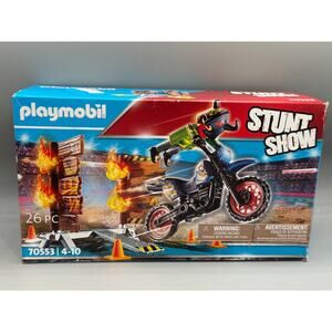 Playmobil Stunt Show 70553 Motorcycle Motor Bike NEW (open box)